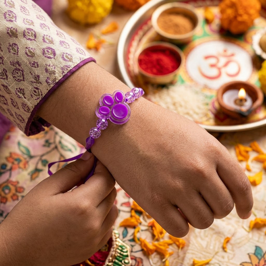 Beautiful Designer Family Rakhi Combo (Pack of 5)