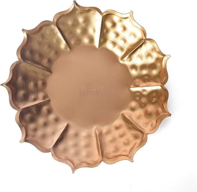Metal Lotus Shape Urli for Decor With Floating Diya (Pack of 3)