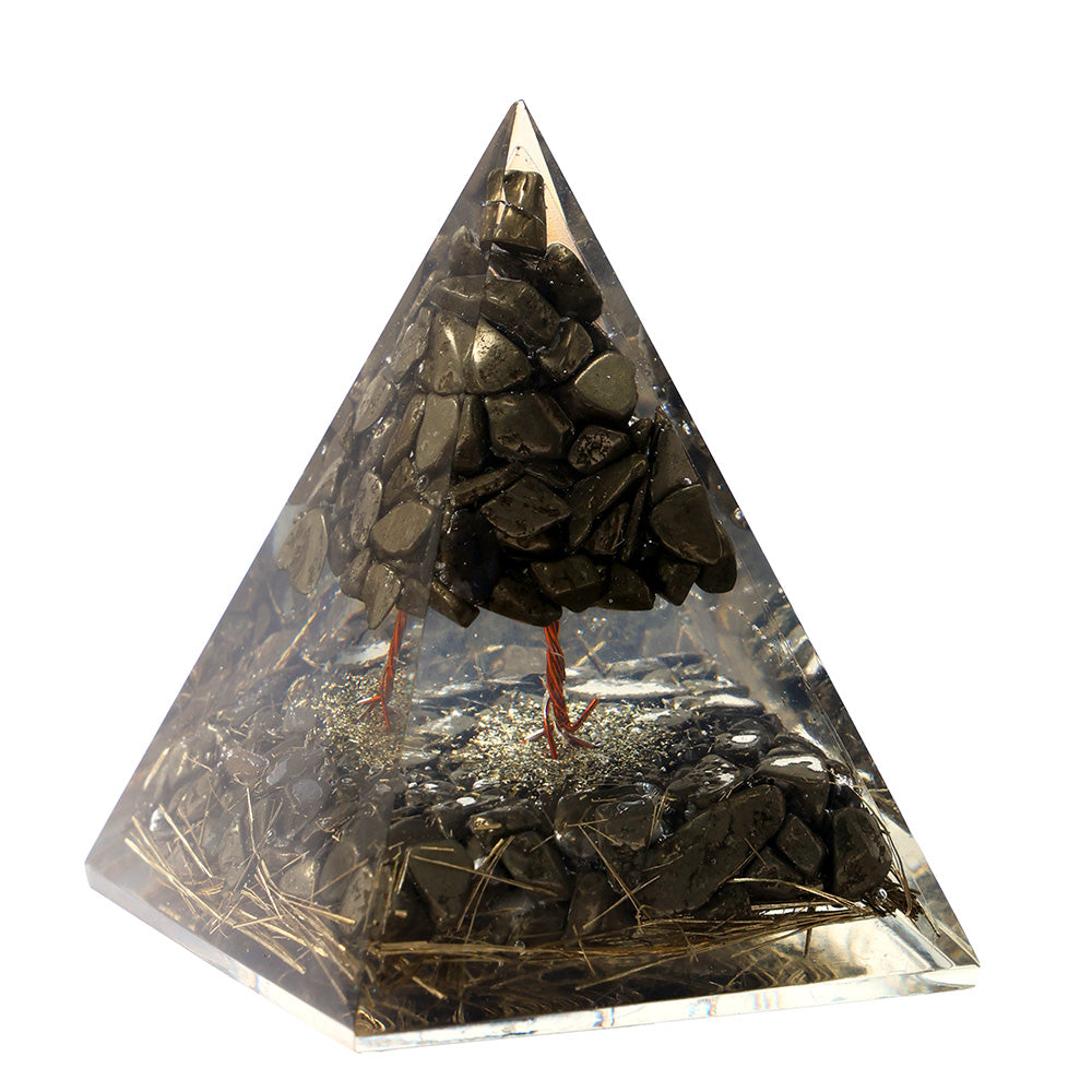 Pyrite Tree Pyramid Decorative Spiritual Piece