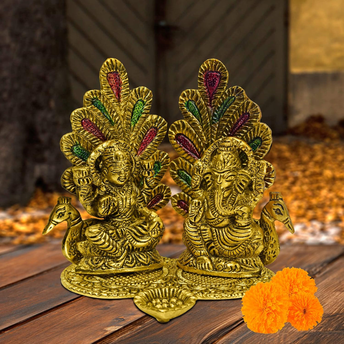 Blissful Harmony: Ganesh Laxmi Statue