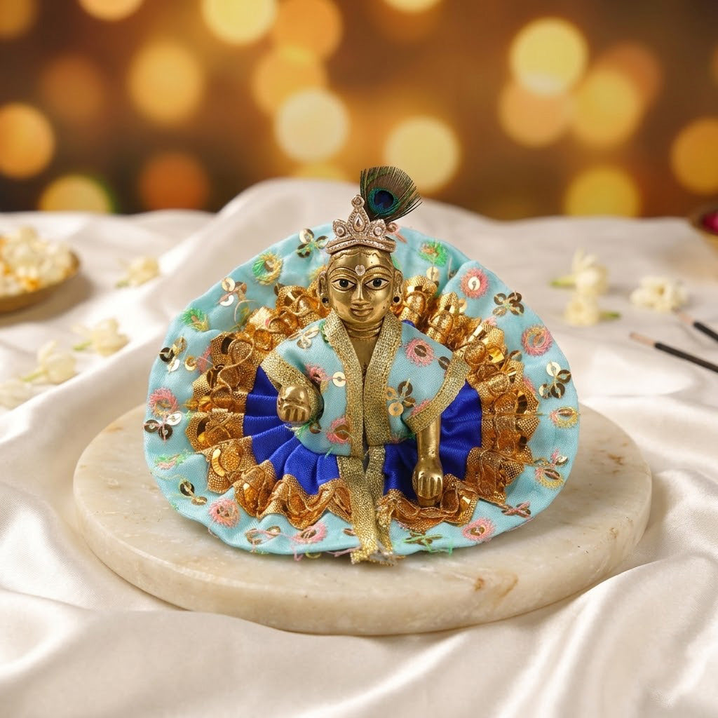 Size 1 Designer Dual-Tone Laddu Gopal Dress