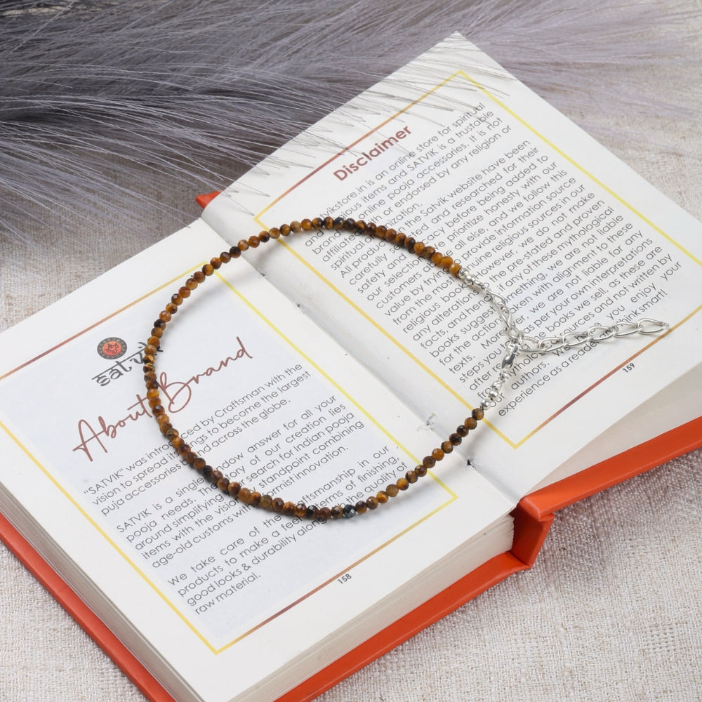Tiger Eye Anklet Stylish Spiritual Wear