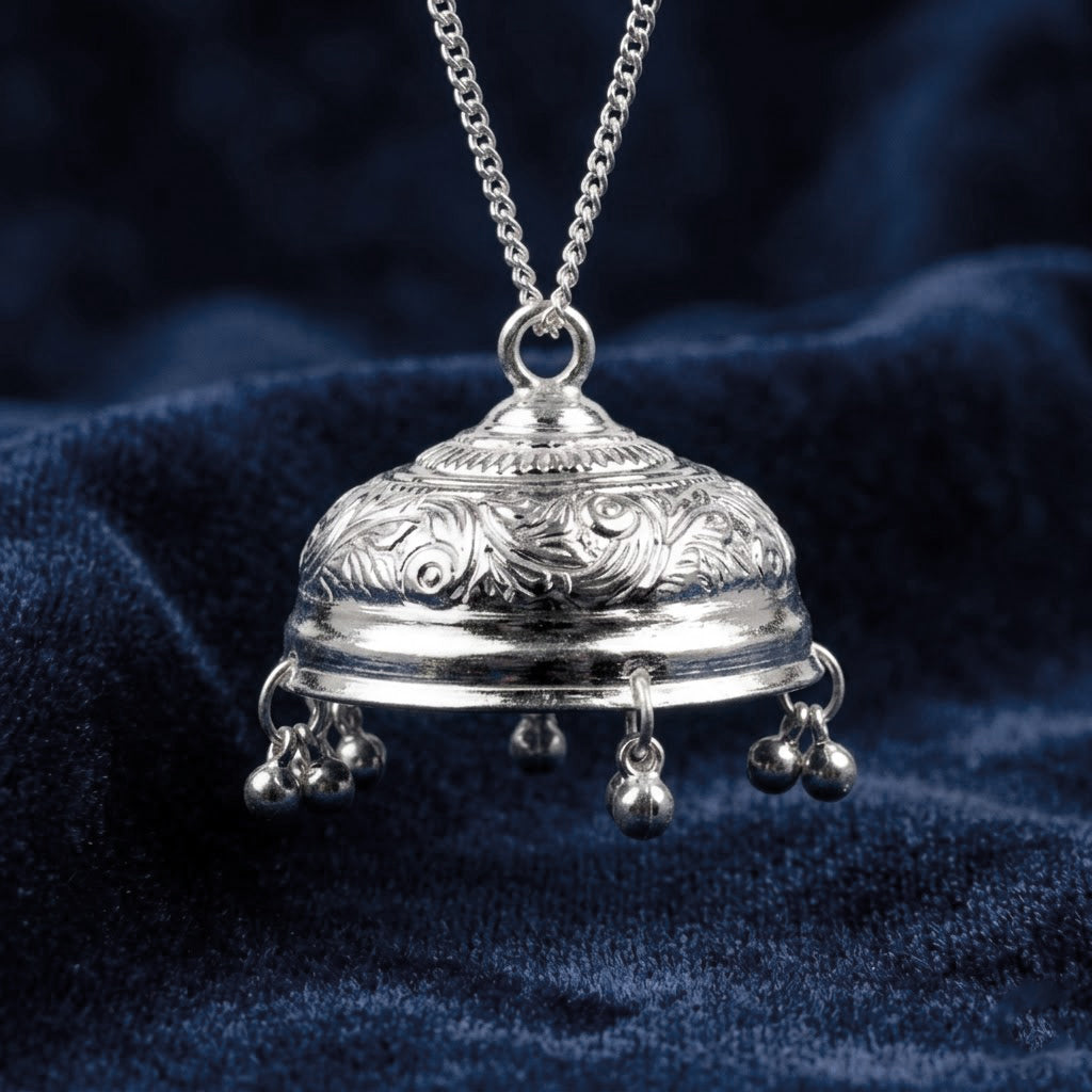 925 pure silver chhatra umbrella nakashi engraved for pooja. India’s Largest Puja Accessories Brand- www.satvikstore.in