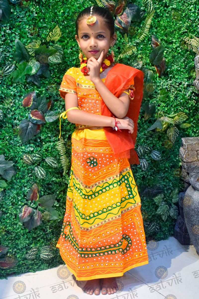 Elegant Chikankari Radha Dress for Girls β With Embellishments