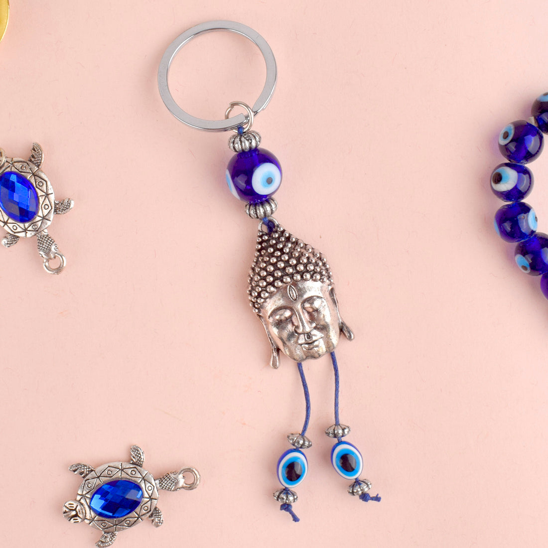 Buddha Keychain with Evil Eye | India’s Largest Pooja Accessories Brand – www.satvikstore.in