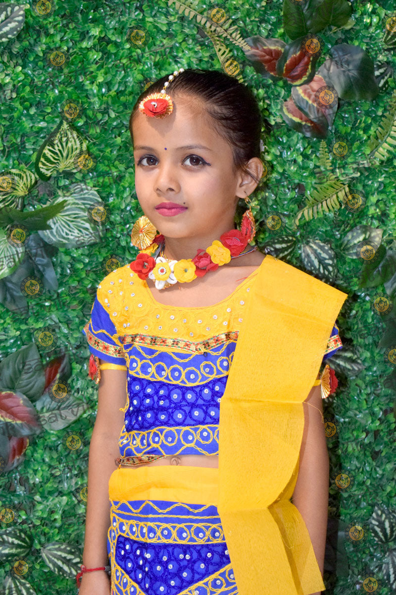 Elegant Chikankari Radha Dress for Girls β With Embellishments