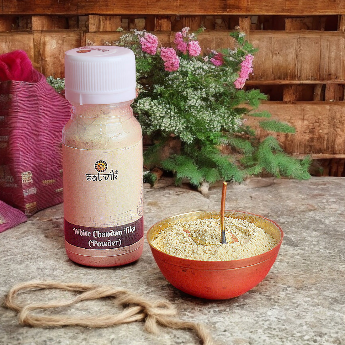 White Chandan/Gopi Chandan Tika (Safed Chandan Tilak) Powder