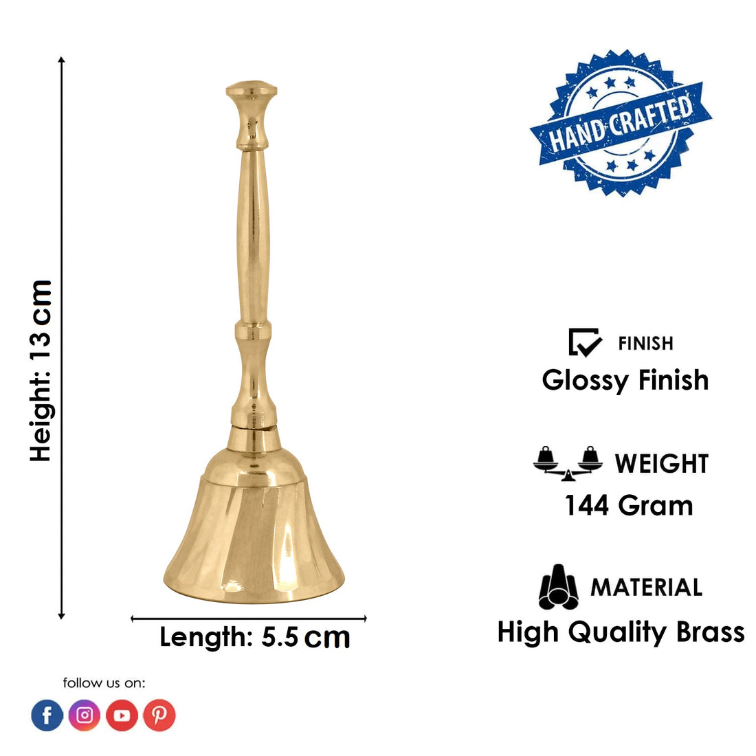 Prepossessing Brass Pooja Bell/Ghanti