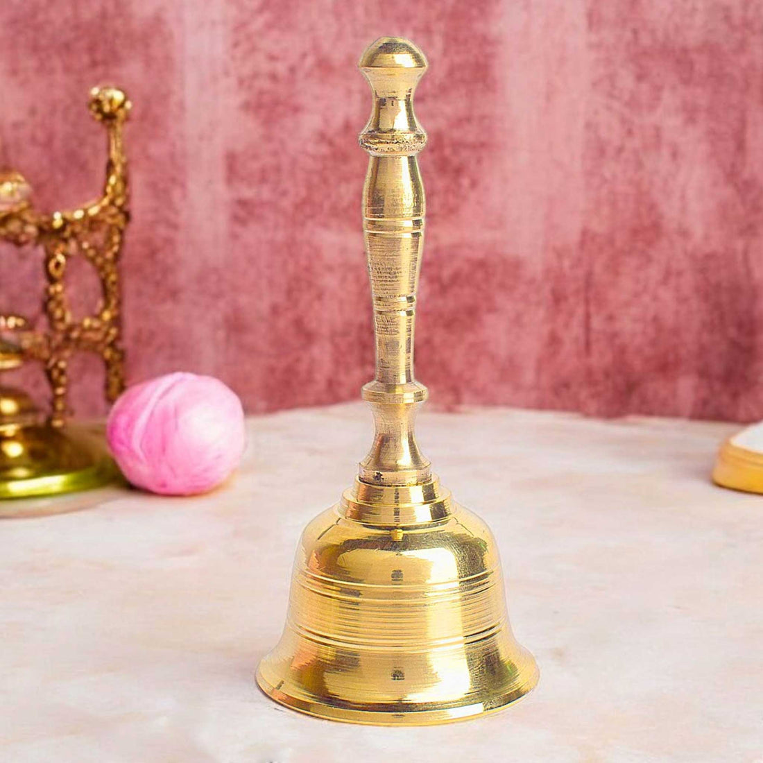 Round Brass Puja Bell | India’s Largest Pooja Accessories Brand - www.satvikstore.in