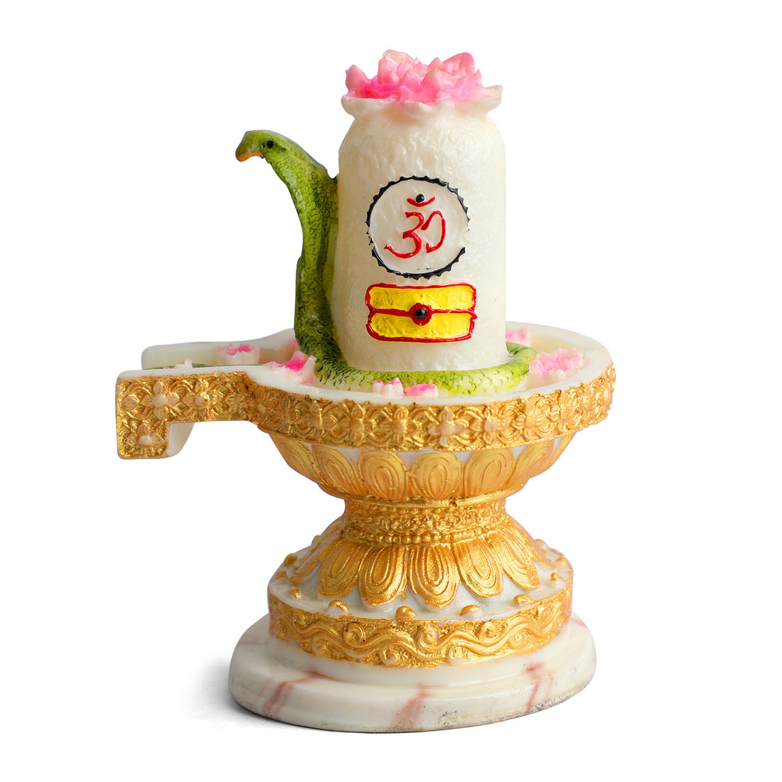 Premium Mahadev Shivling Resin White Statue
