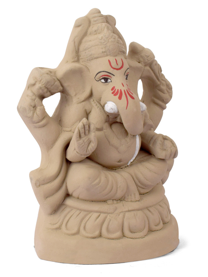 6 Inch Gajavaktra Eco-Friendly Ganesha Idol