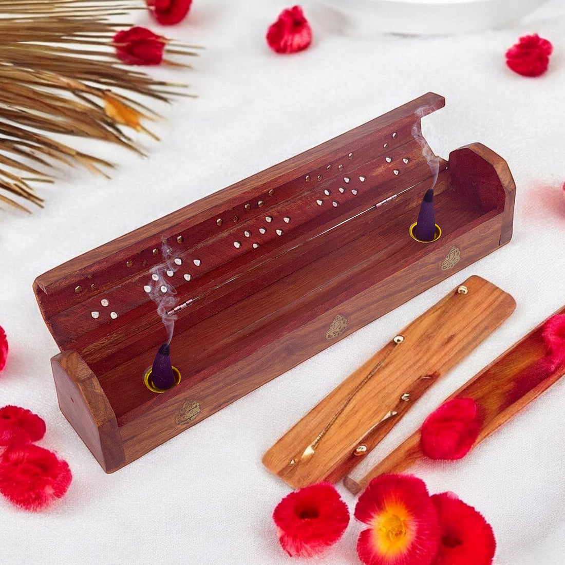 Sheesham Wood Dhoop Stand Handcrafted Wooden Incense Holder
