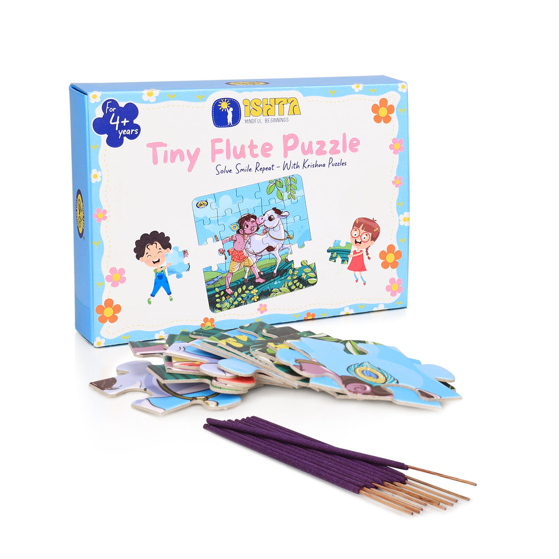 Kids Jigsaw Puzzle - Krishna with Cow | Fun, Focus & Devotion | Tiny Flute Puzzle