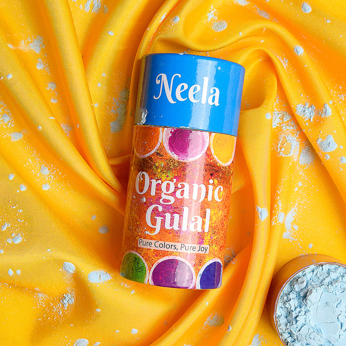 Satvik Organic Gulal Set of 3 in Cylinder Box Packaging