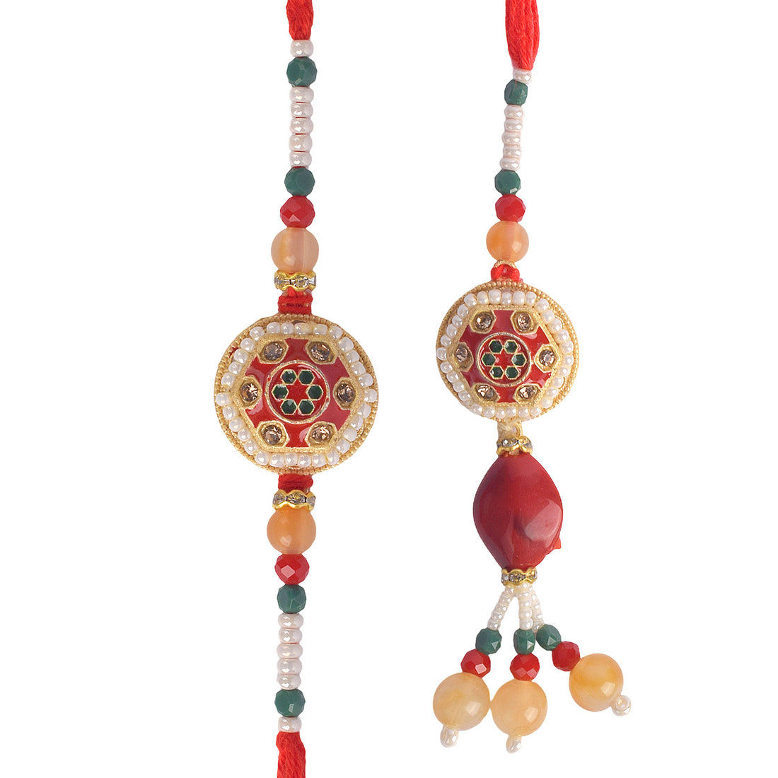Divine Bond: Bhaiya Bhabhi Rakhi Set