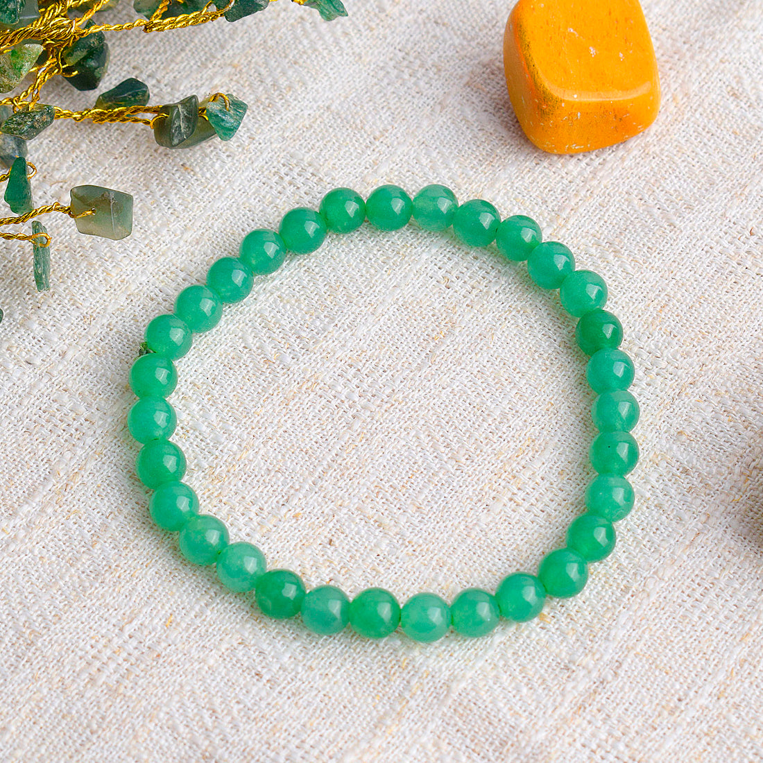 Authentic Green Aventurine Crystal Bracelet for Reiki Healing 6 MM