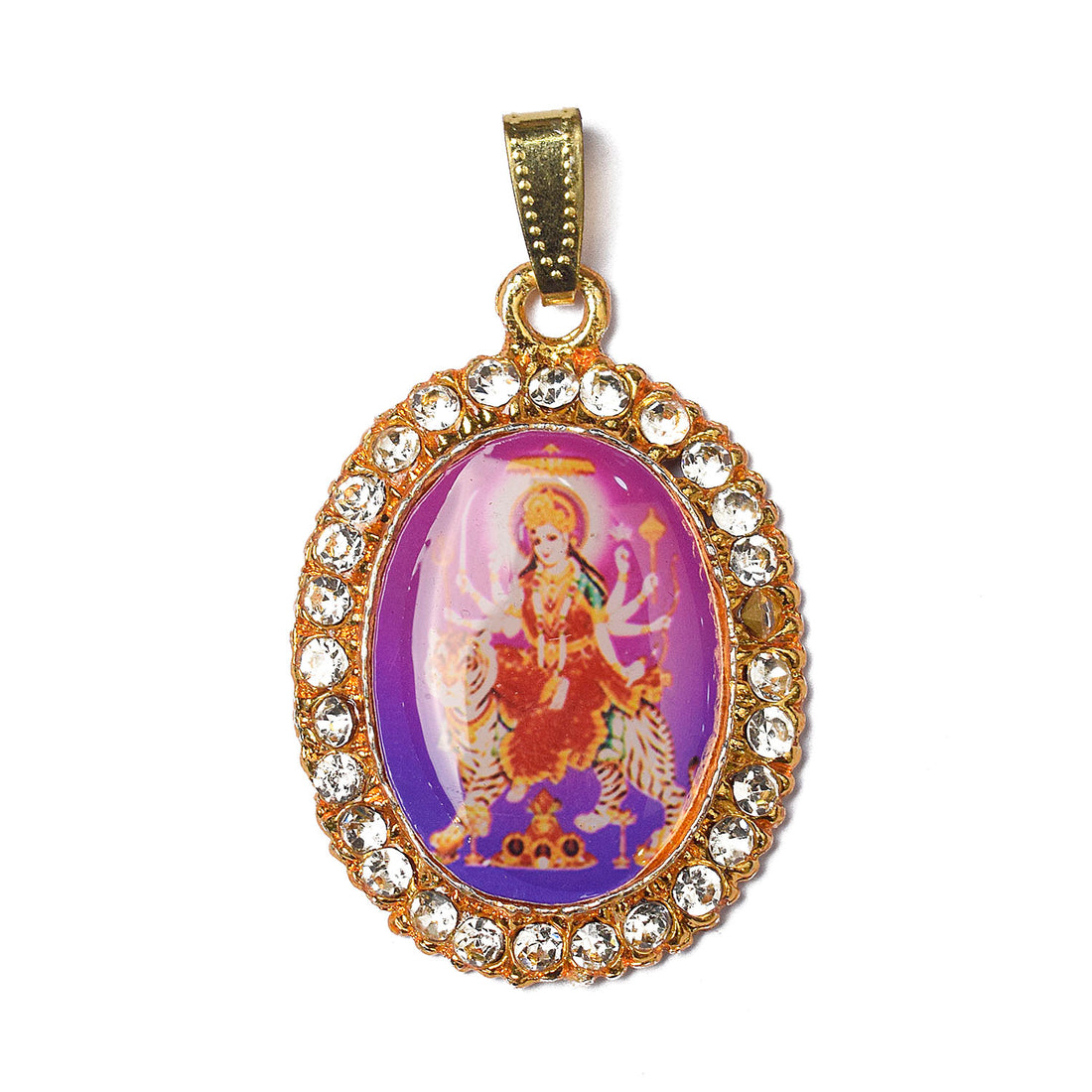 Divine Radiance: Mata Ji's Graceful Embrace Pendant