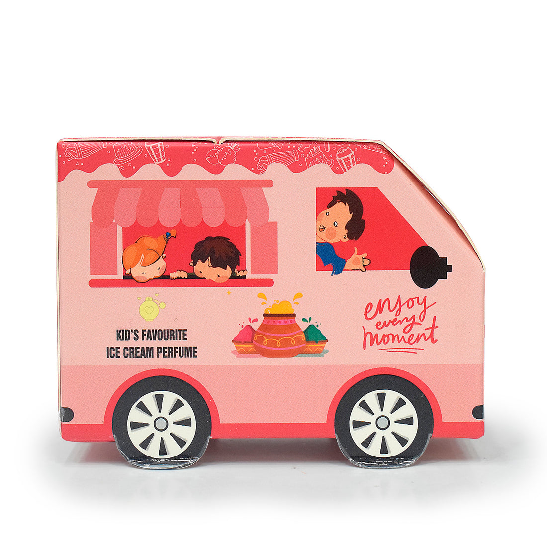 ICE-CREAME Organic Gulal Holi Colors Set of 10 with with Distinctive Car Box Packaging