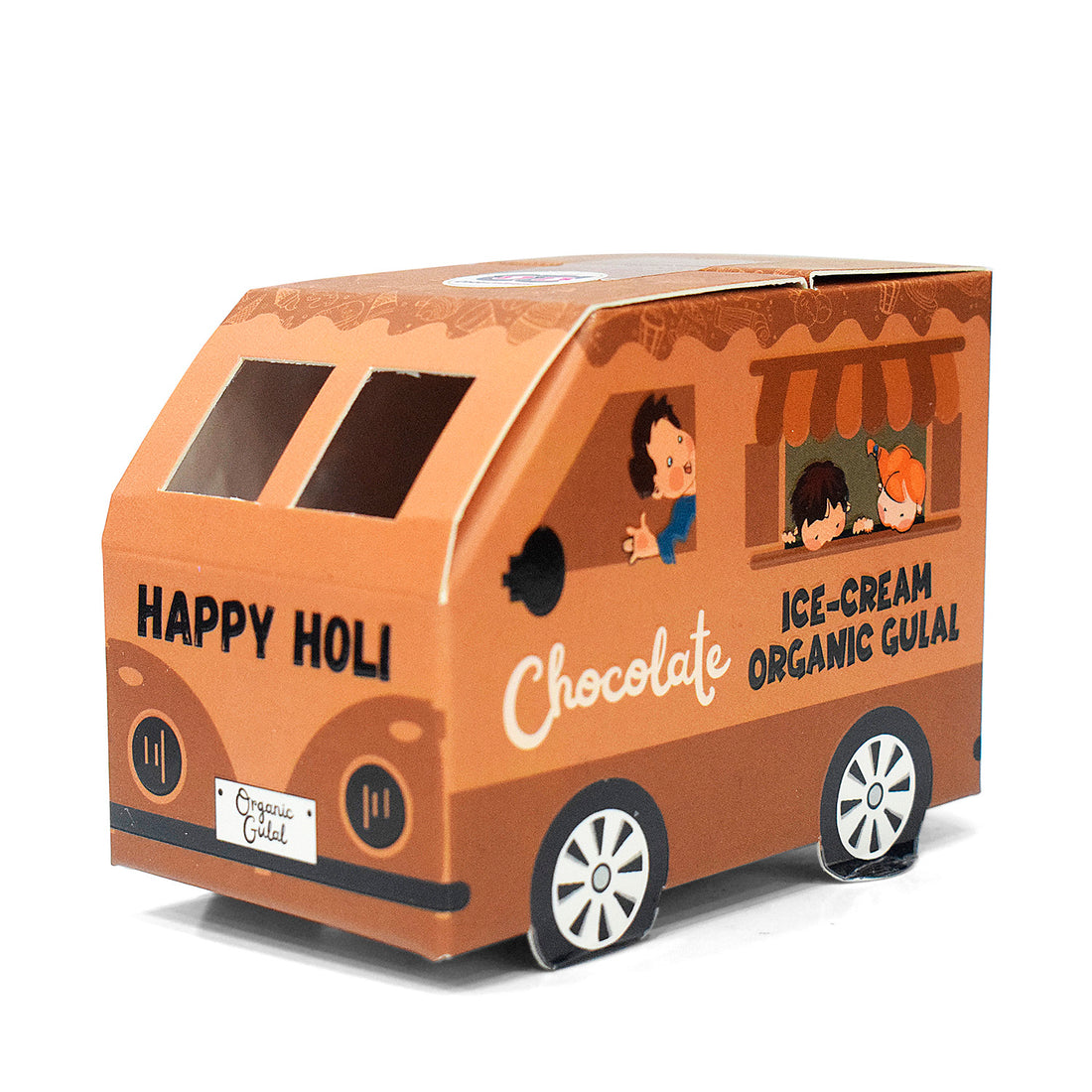 ICE-CREAME Organic Gulal Holi Colors Set of 10 with with Distinctive Car Box Packaging