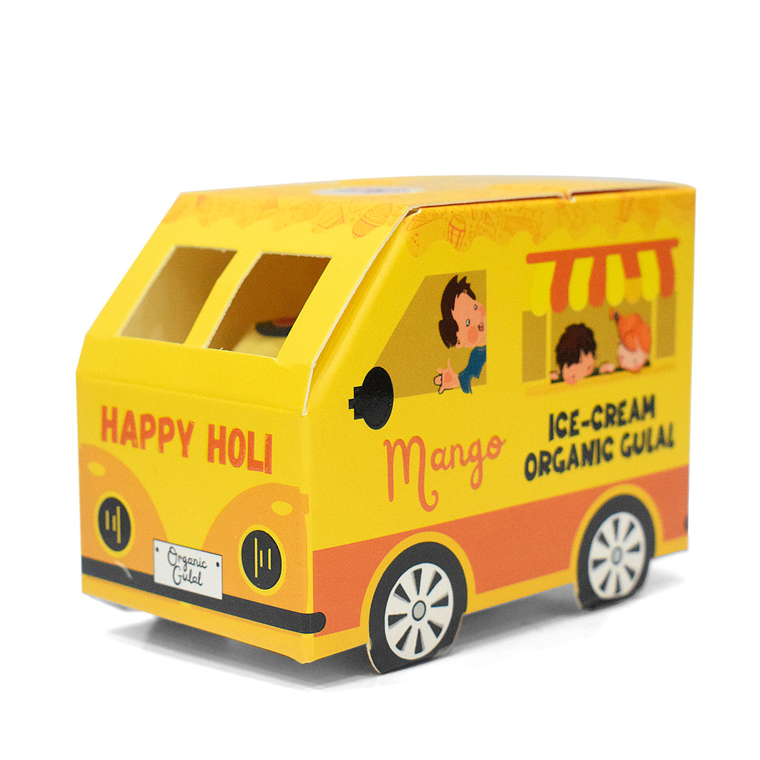 ICE-CREAME Organic Gulal Holi Colors Set of 10 with with Distinctive Car Box Packaging