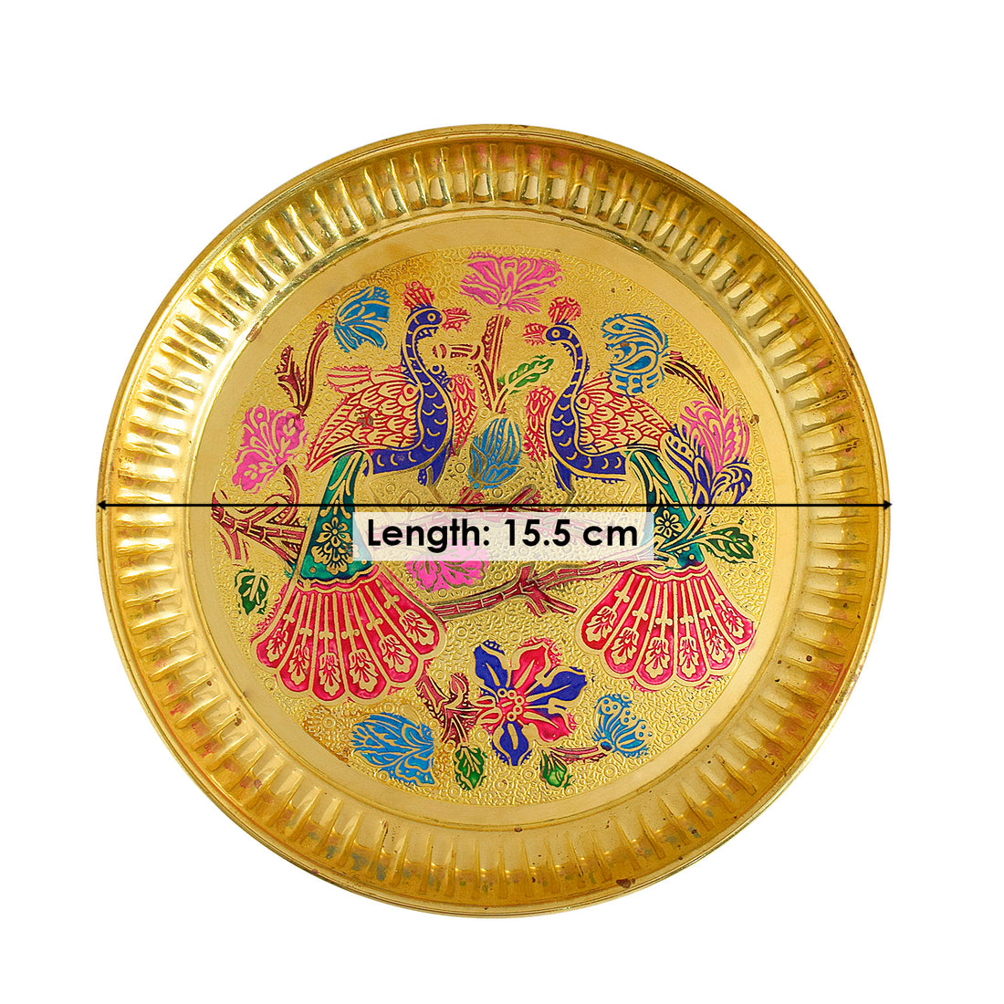 Decorative Brass Peacock Thali