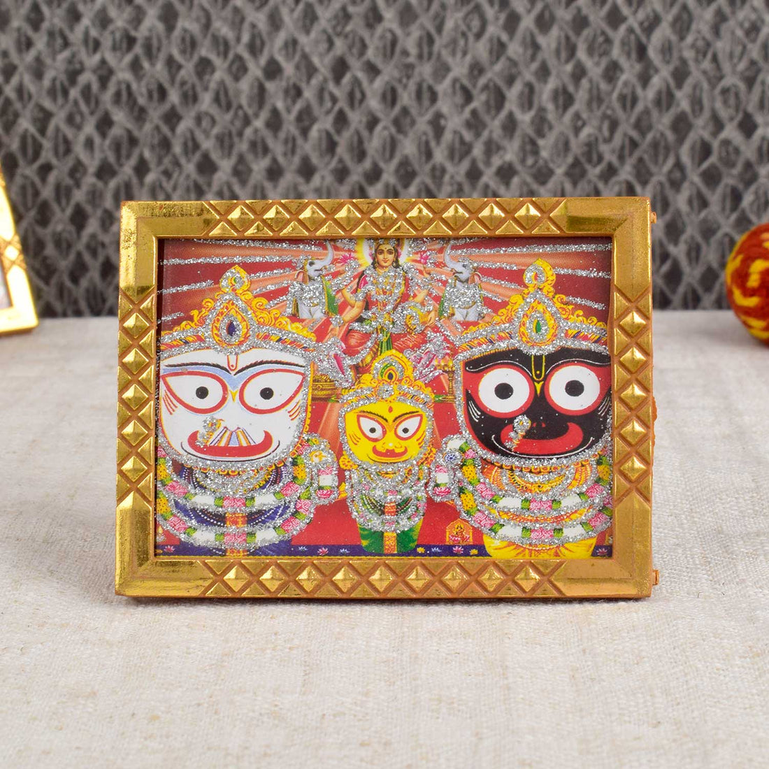Big Lord Jagannath car dashboard idol with vibrant colors, symbolizing divine presence, protection, and spiritual blessings during travel. Indiaβs Largest Pooja Accessories Brand - www.satvikstore.in