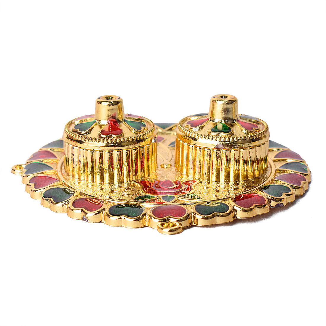 Circular Grace Artisan-Crafted Round Kumkum Holder