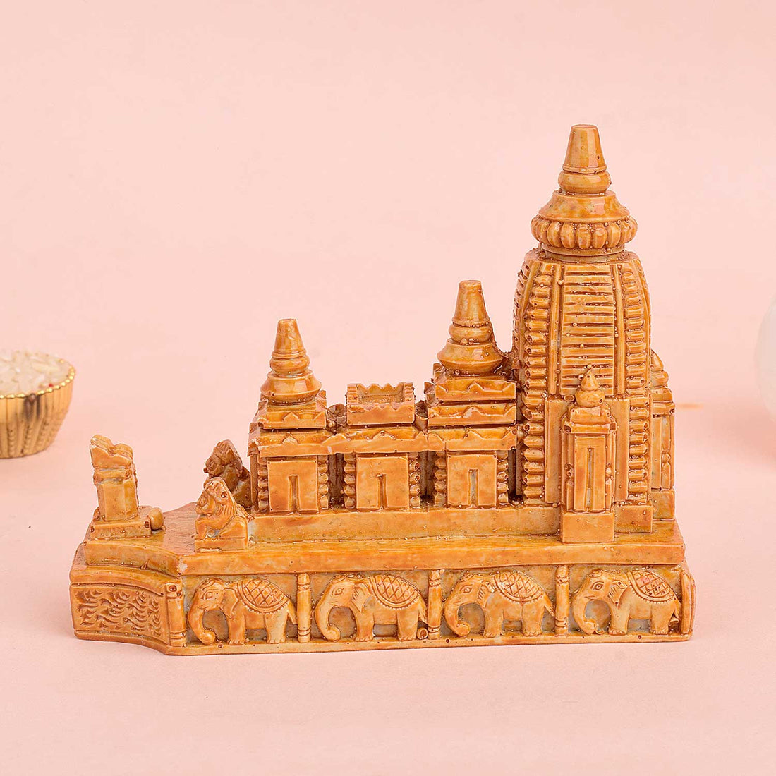 Jagannath Puri Idol with Wooden Elephant Base for Dashboard or Pooja Decor. India’s Largest Pooja Accessories Brand - www.satvikstore.in