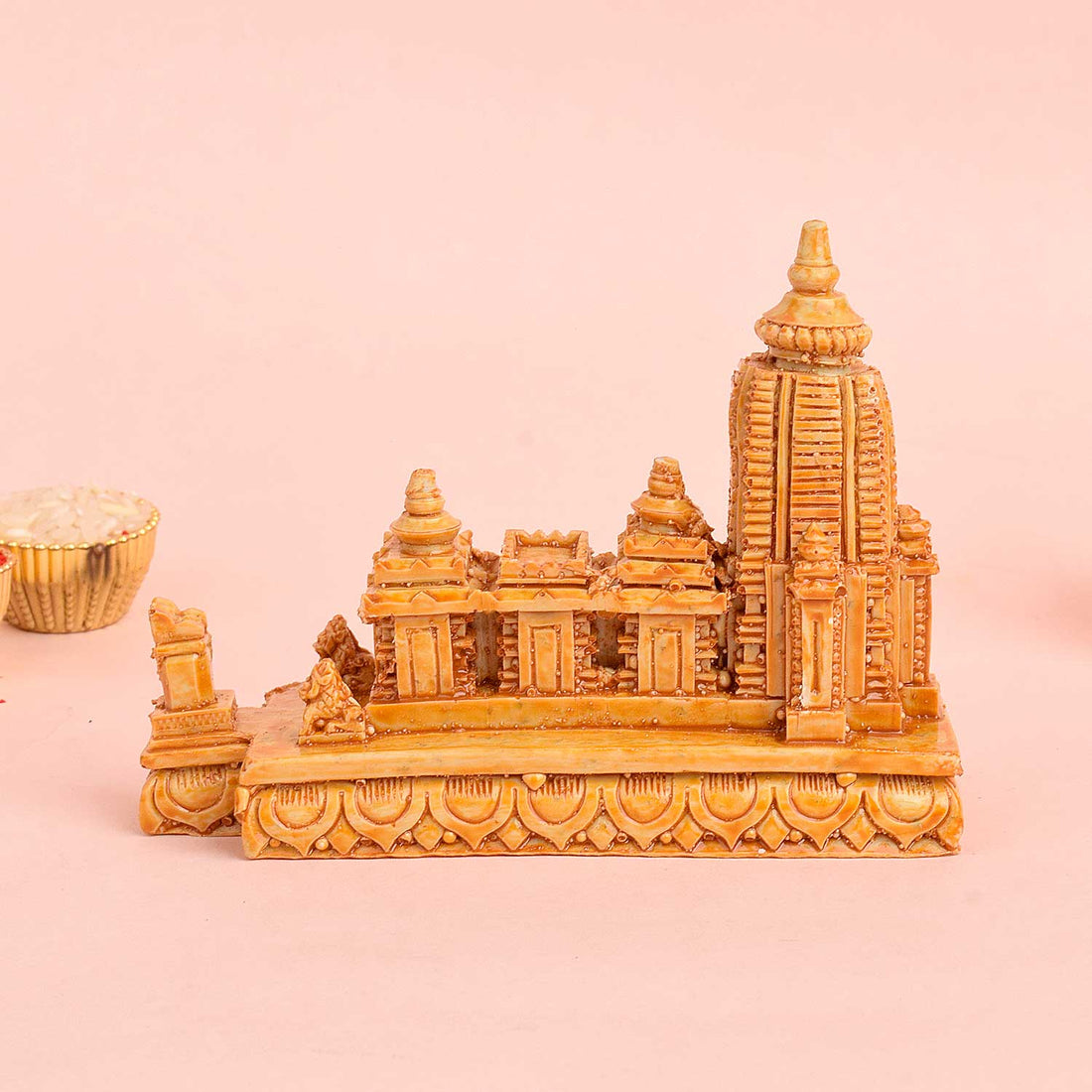 Colorful Jagannath Puri Lotus Base Idol with Wooden Temple Design. India’s Largest Pooja Accessories Brand - www.satvikstore.in