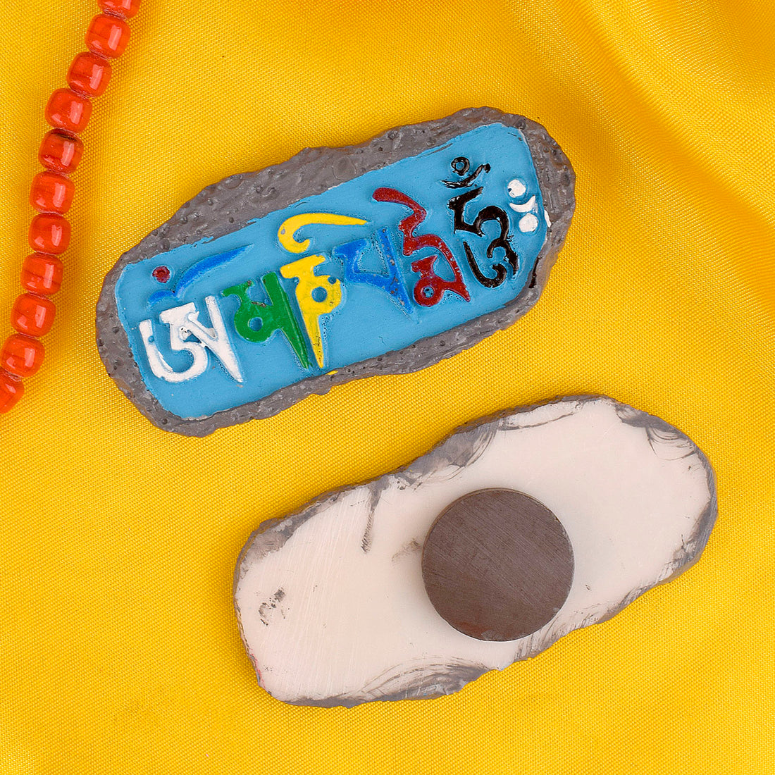 OM MANI Padme HUM Stone Fridge Magnet