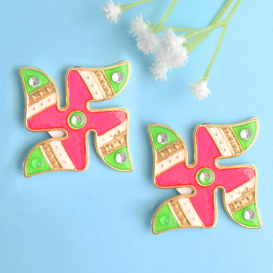 Diwali Delight Swastika Festive Stickers Set of 2
