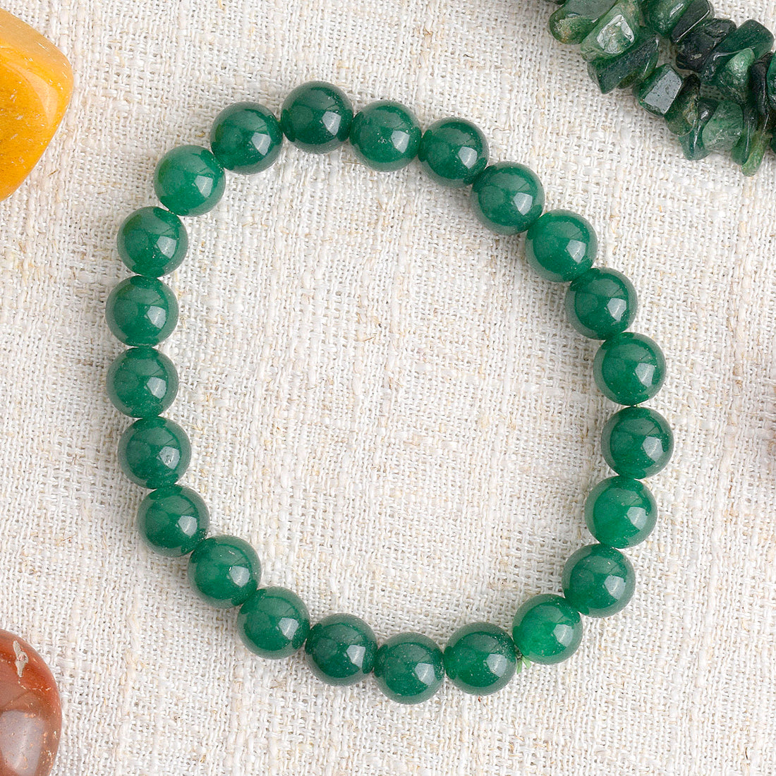 Authentic Green Aventurine Crystal Bracelet for Reiki Healing 8 MM