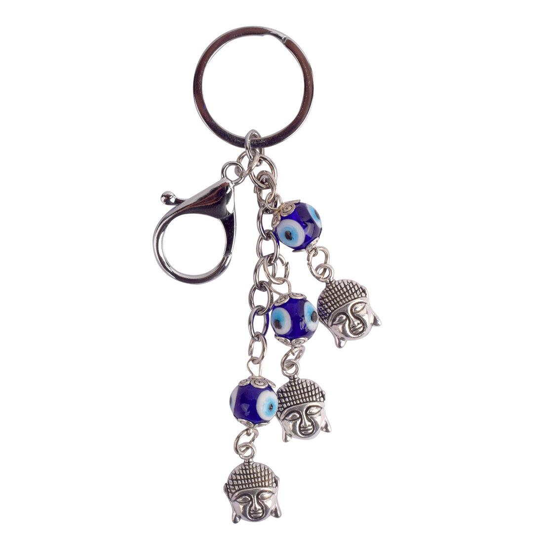 3 Tier Buddha Keychain with Evil Eye