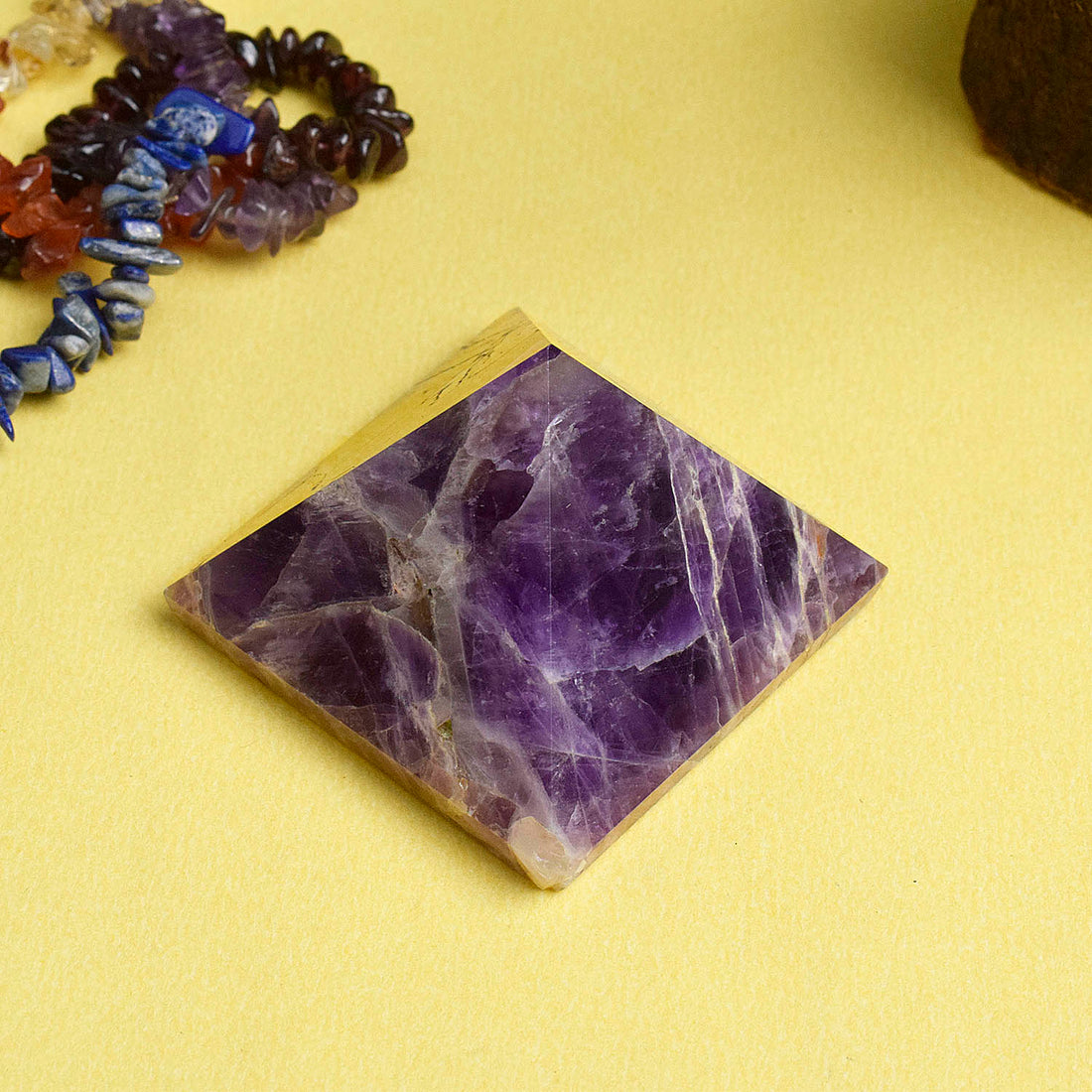 Natural Amethyst Pyramid Reiki Healing and Crystal Healing Stone