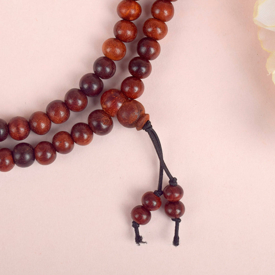5mm Pure Red Sandalwood Jap Mala – Certified Authentic (Andhra Pradesh) Spiritual Use