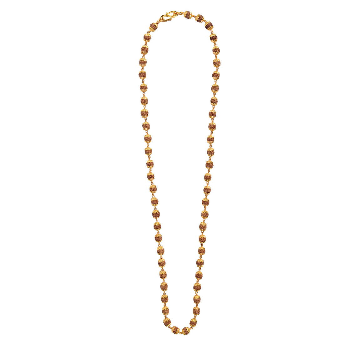 Hallmarked 22K Pure Gold Panchmukhi Rudraksha Mala