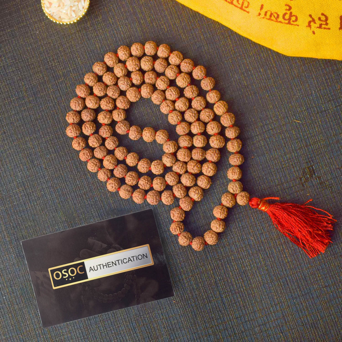 6 Mukhi Pathariya Rudraksha Mala 8-9 mm
