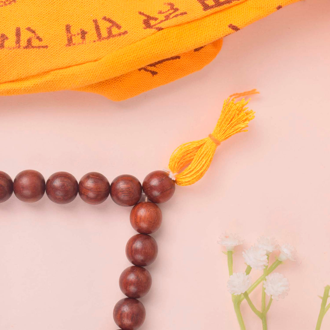 12mm 27 Bead Red Chandan Mani Mala