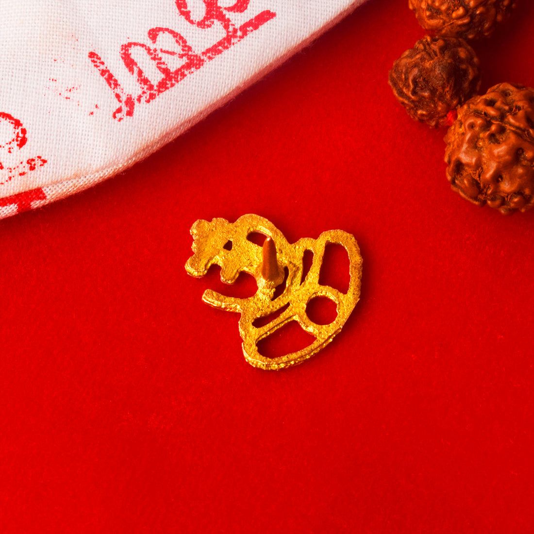 Om With Tripund Tilak Stamp Deity Ornament