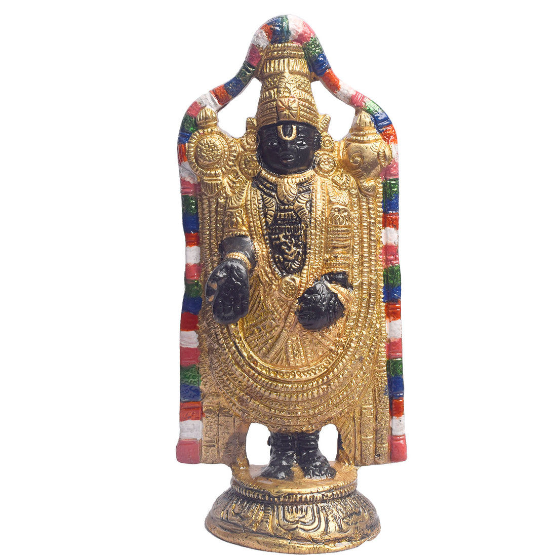 7.5 Inch Graceful Brass Venkateswara Swamy Statue