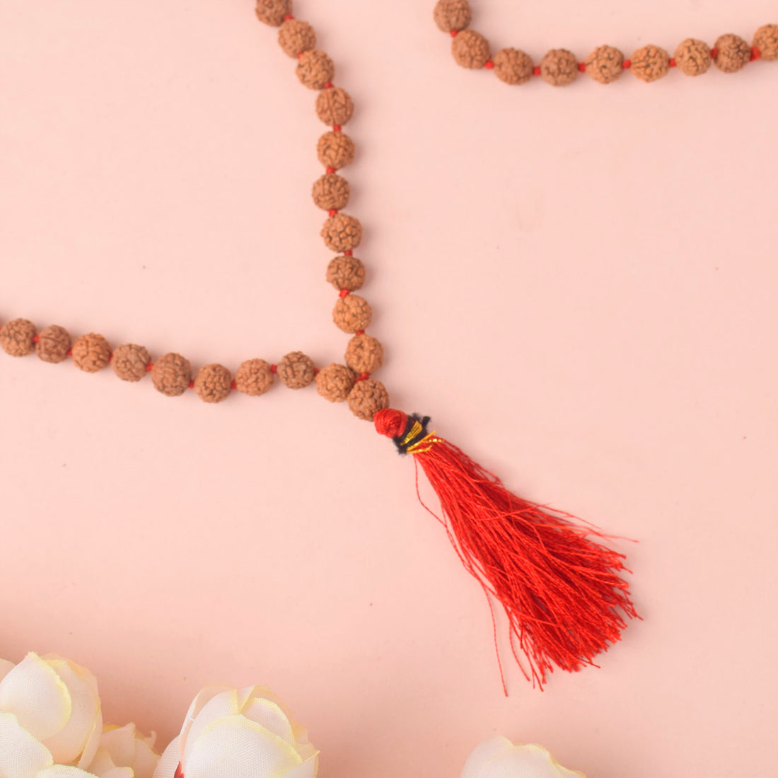5 Mukhi Pathariya Rudraksha Mala for Daily Jaap 6-7mm