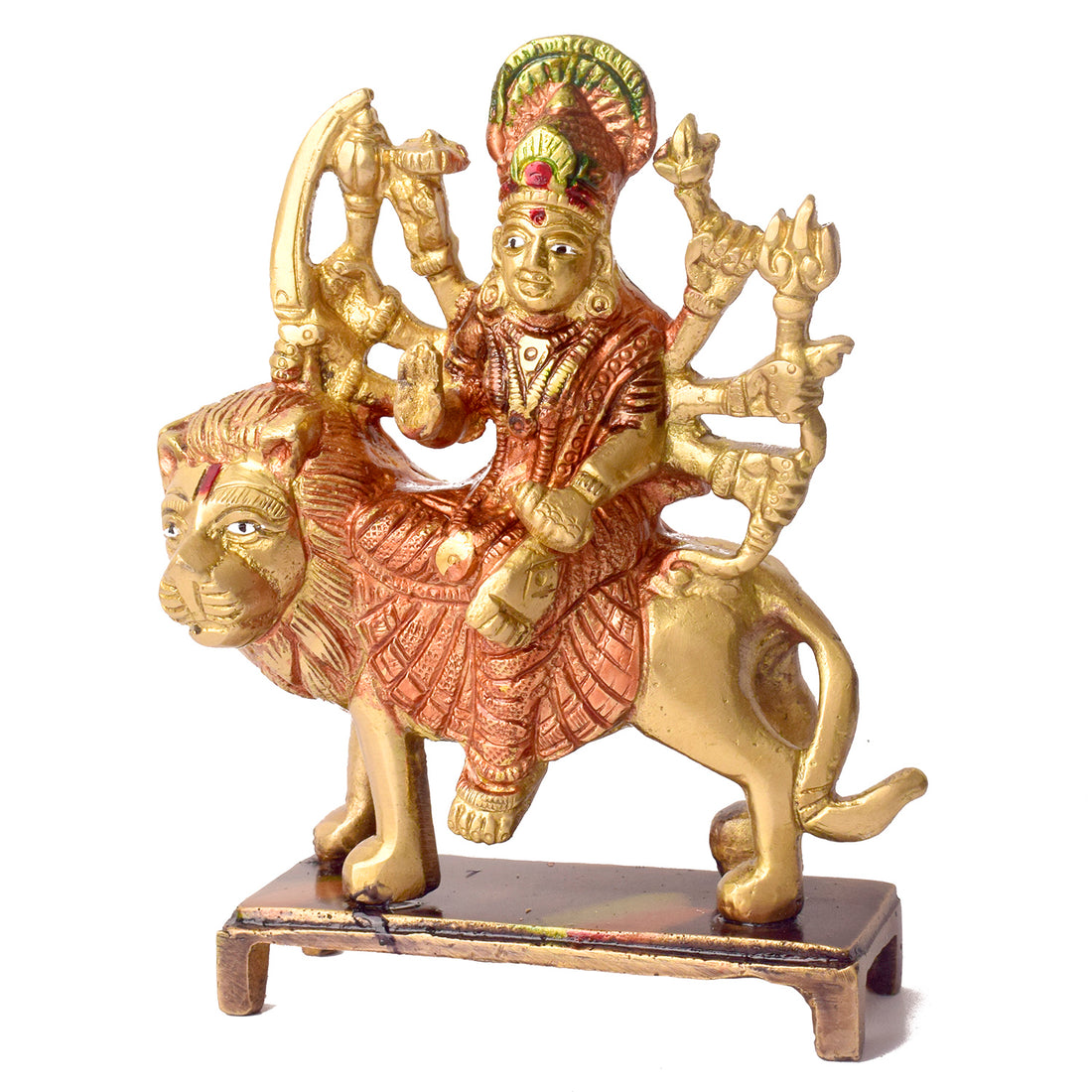 5.5 Inch Charming Brass Sherawali Mata Idol
