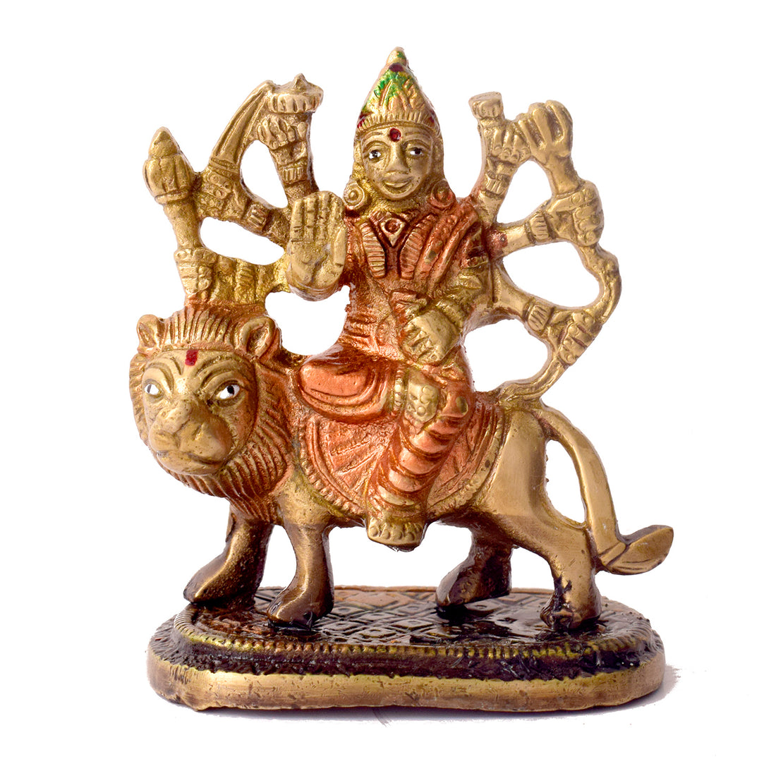 5.4 Inch Sacred Brass Sherawali Mata Idol