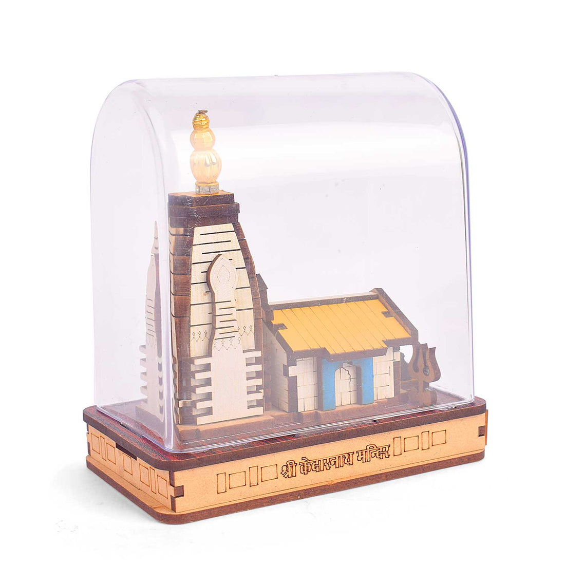 Shri Kedarnath Dham Temple Plywood Showpiece β Wooden Spiritual Decor