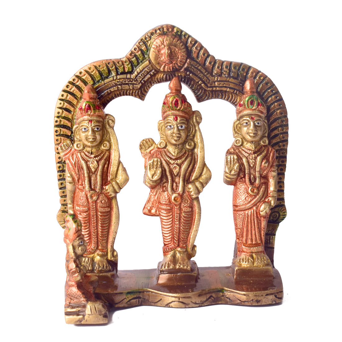 5.4 Inch Elegant Brass Ram Darbar Murti - Small