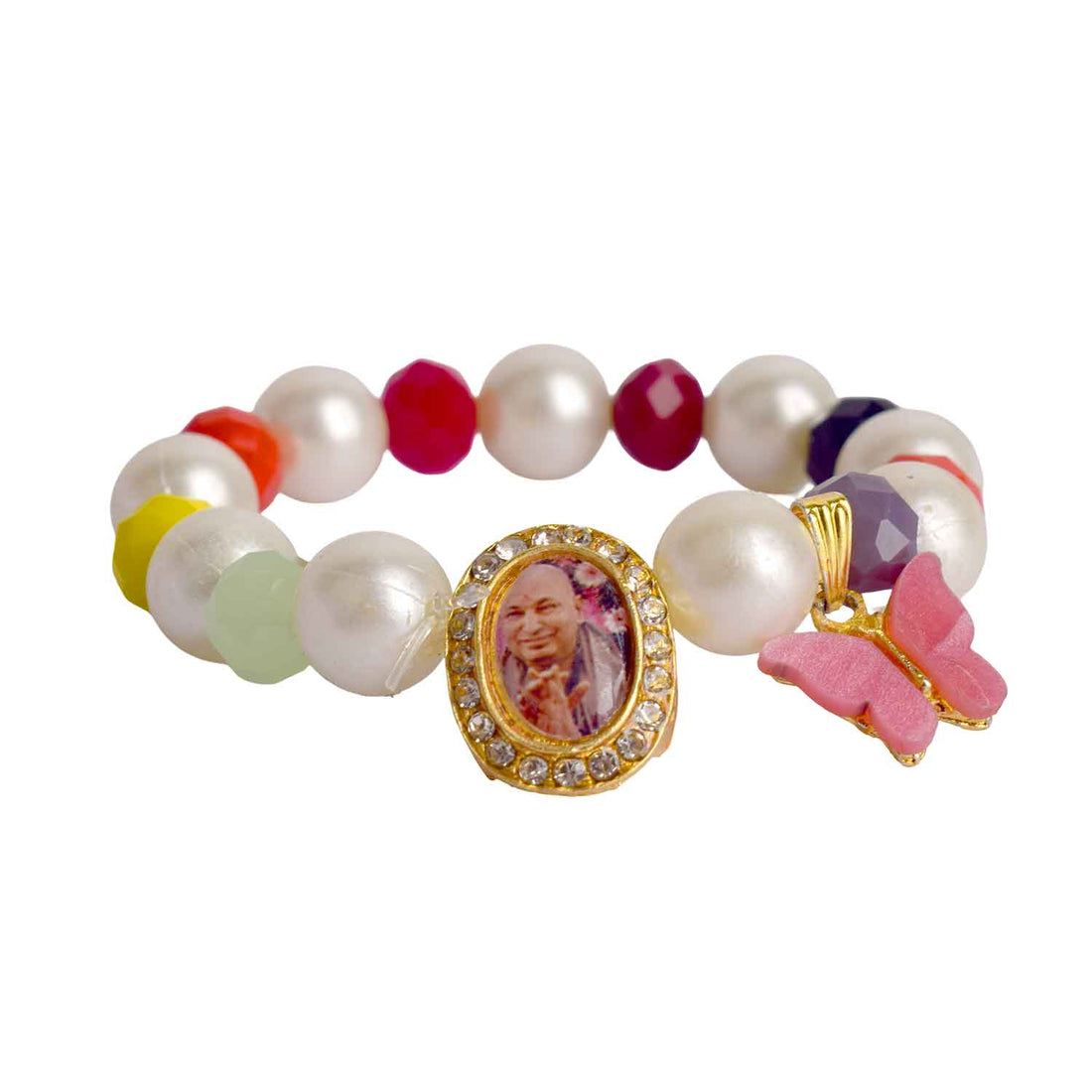 Multicoloured with Butterfly Charm β Guruji Swaroop Bracelet