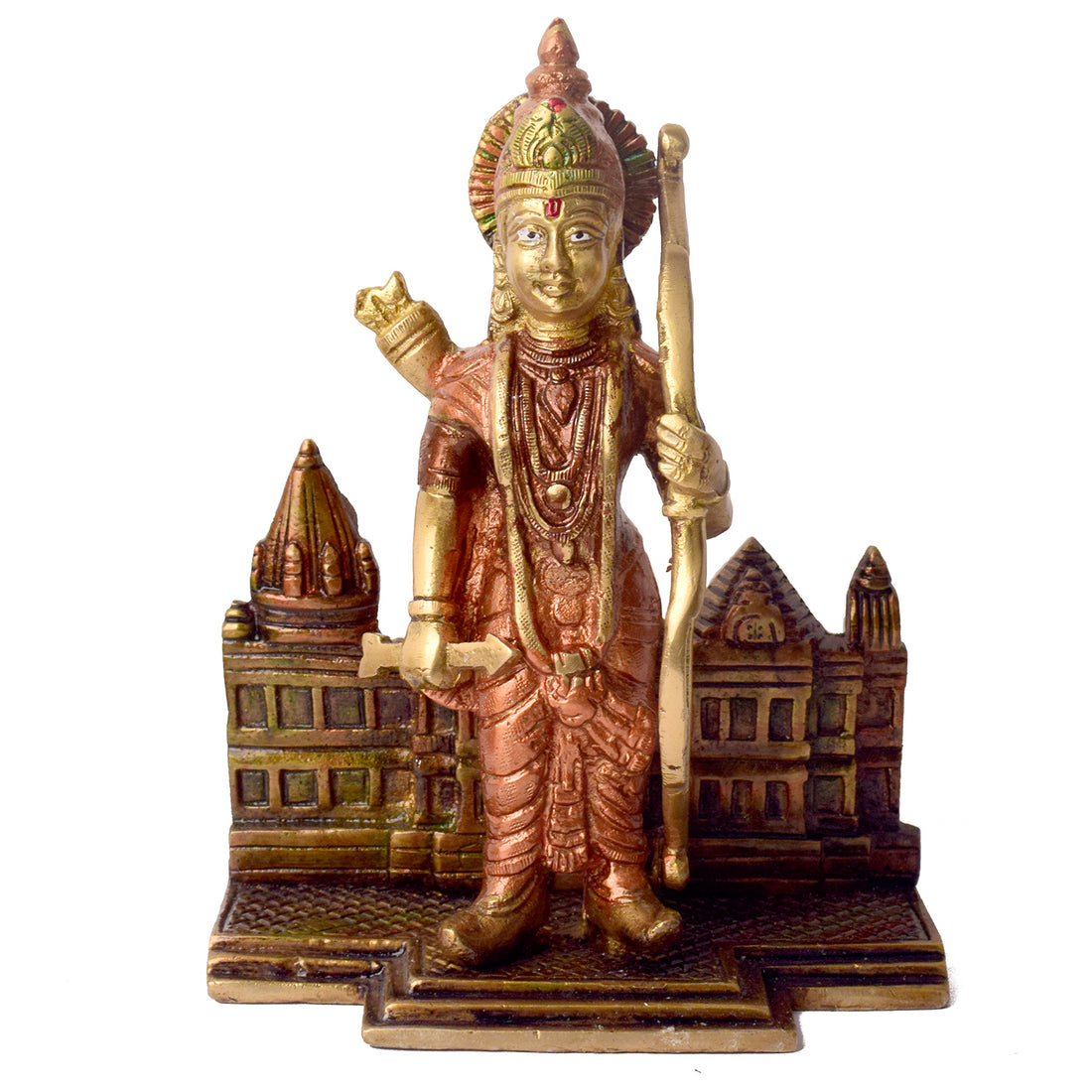 7.2 Inch Victorious Ram Mandir/Temple with Lord Ram