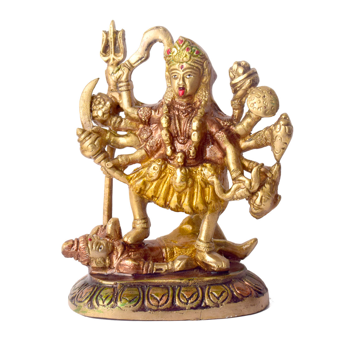 5.9 Inch Divine Brass Maa Kali Sculpture