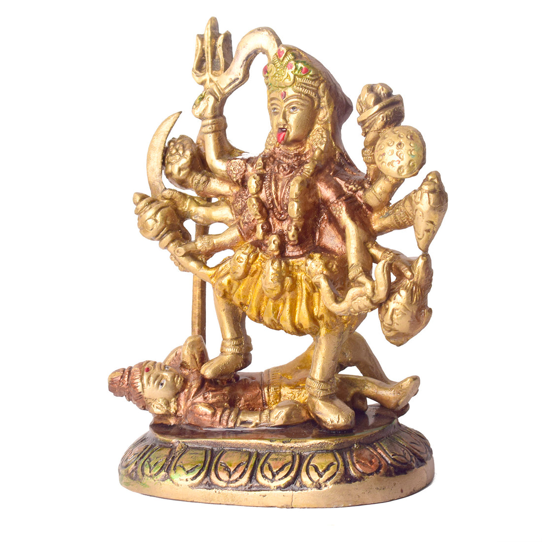 5.9 Inch Divine Brass Maa Kali Sculpture