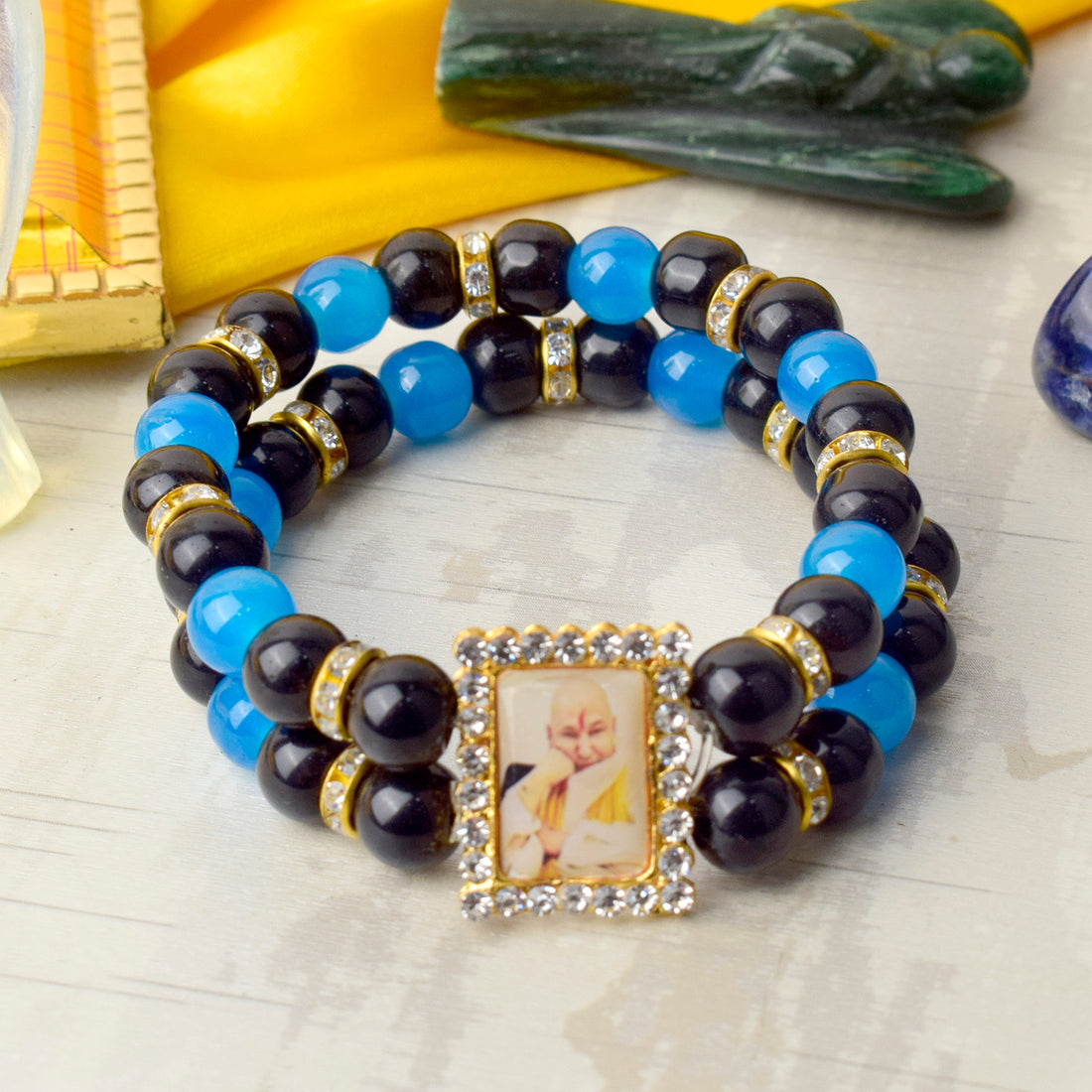 Heartfelt Black and Indigo Guru Ji Bracelets